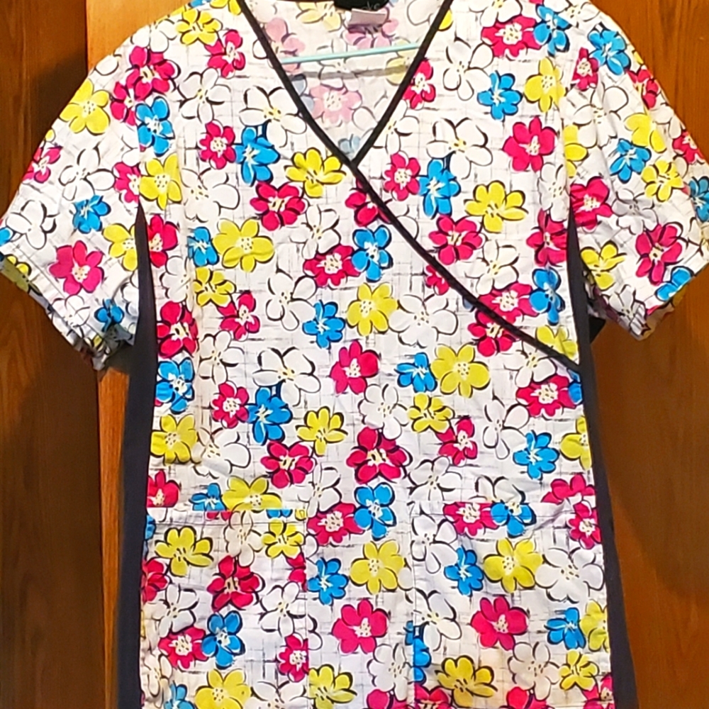 Plus size scrub top